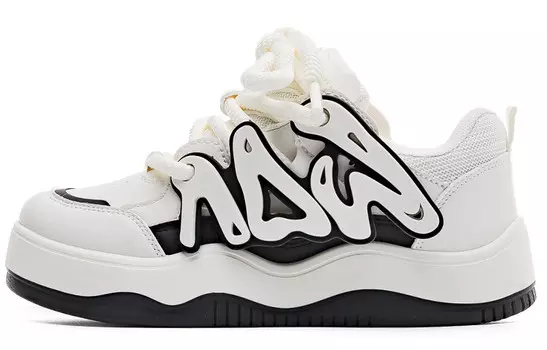 Кроссовки для скейтбординга женские, низкие, белые/черные Warrior