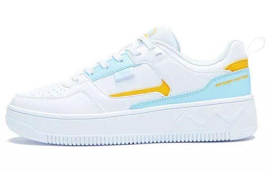 Кроссовки для скейтбординга женские, низкие, белые/королевские синие 361°