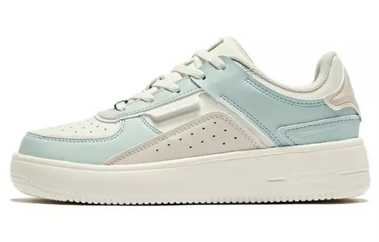 Кроссовки для скейтбординга женские, низкие, белые/королевские/зеленые Qiaodan