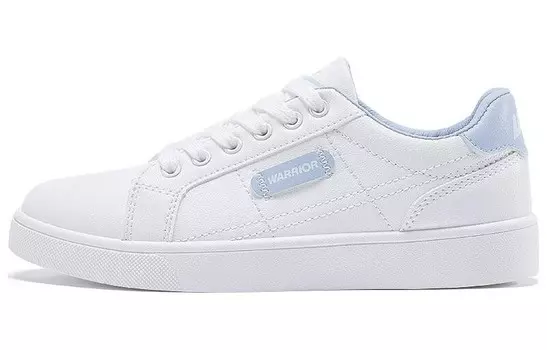 Кроссовки для скейтбординга женские, низкие, белые/королевские синие Warrior