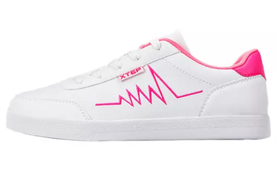 Кроссовки для скейтбординга женские, низкие, белые/красные Xtep