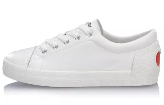Кроссовки для скейтбординга женские, низкие, белые/красные Lining