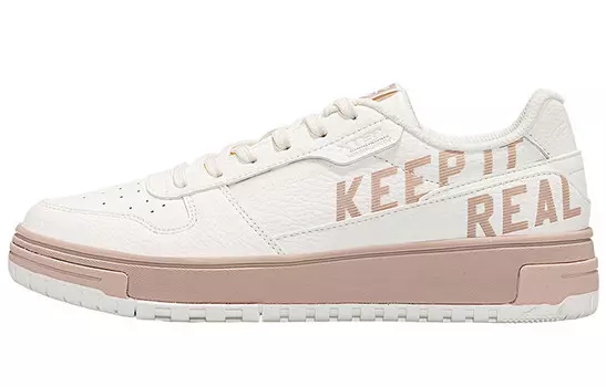 Кроссовки для скейтбординга женские, низкие, белые/красные Xtep