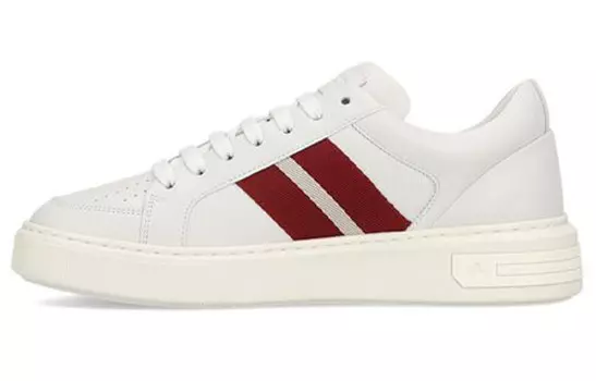 Кроссовки для скейтбординга женские, низкие, белые/красные Bally