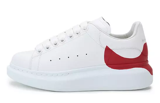 Кроссовки для скейтбординга женские, низкие, белые/красные Alexander Mcqueen