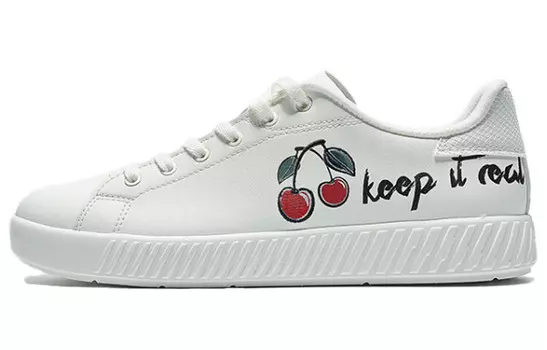 Кроссовки для скейтбординга женские, низкие, белые/красные Xtep