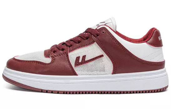 Кроссовки для скейтбординга женские, низкие, белые/красные Warrior