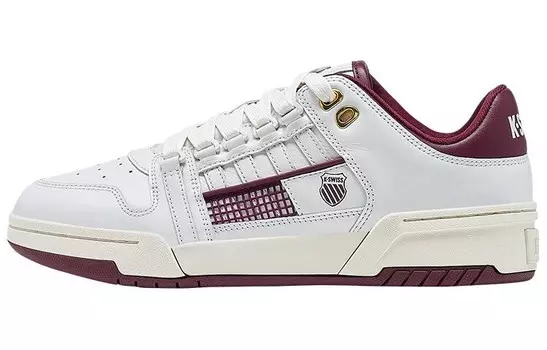 Кроссовки для скейтбординга женские, низкие, белые/красные Kswiss