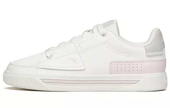Кроссовки для скейтбординга женские, низкие, белые/пудровые Anta