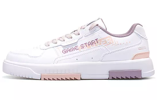 Кроссовки для скейтбординга женские, низкие, белые/пудровые Xtep