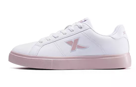 Кроссовки для скейтбординга женские, низкие, белые/пудровые Xtep