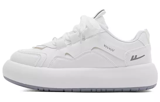 Кроссовки для скейтбординга женские, низкие, белые/серые Warrior