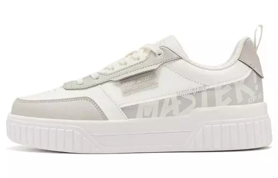 Кроссовки для скейтбординга женские, низкие, белые/серые Xtep