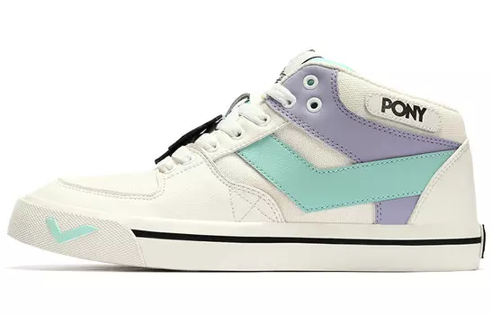 Кроссовки для скейтбординга женские, низкие, белые/синие/фиолетовые Pony