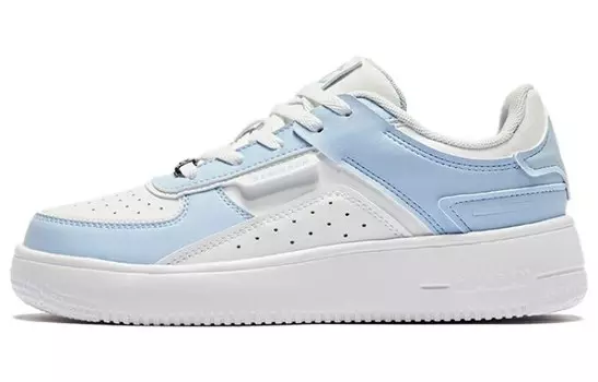 Кроссовки для скейтбординга женские, низкие, белые/синие Qiaodan