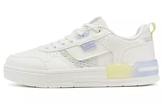 Кроссовки для скейтбординга женские, низкие, белые/синие Xtep