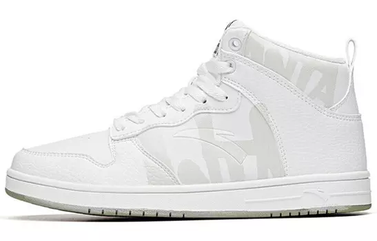 Кроссовки для скейтбординга женские, низкие, белые/средние, серые Anta
