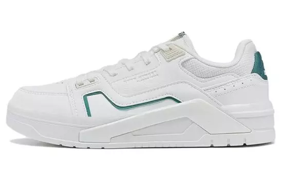 Кроссовки для скейтбординга женские, низкие, белые/зеленые Xtep