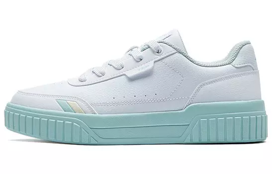 Кроссовки для скейтбординга женские, низкие, белые/зеленые Xtep