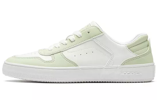 Кроссовки для скейтбординга женские, низкие, белые/зеленые Rockfish