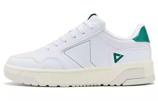 Кроссовки для скейтбординга женские, низкие, белые/зеленые Peak