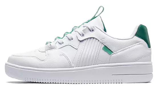 Кроссовки для скейтбординга женские, низкие, белые/зеленые Xtep