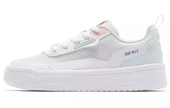 Кроссовки для скейтбординга женские, низкие, белые/зеленые Qiaodan