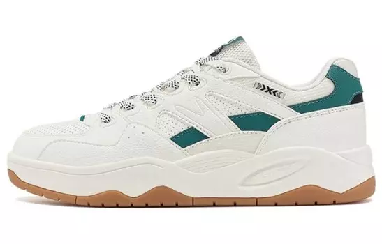 Кроссовки для скейтбординга женские, низкие, белые/зеленые Xtep