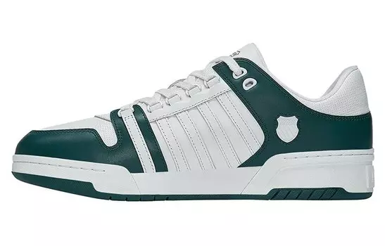 Кроссовки для скейтбординга женские, низкие, белые/зеленые Kswiss