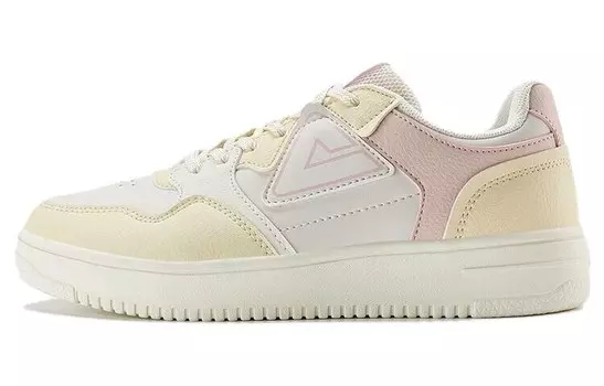 Кроссовки для скейтбординга женские низкие белые/желтые/розовые Peak