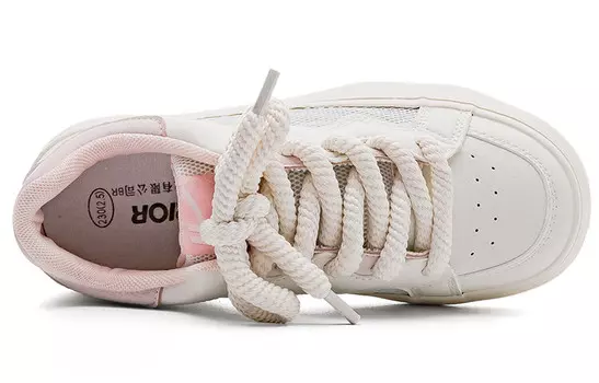 Кроссовки для скейтбординга женские, низкие, бежевые/розовые Warrior