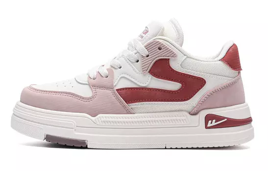 Кроссовки для скейтбординга женские, низкие, бежевые/розовые Warrior