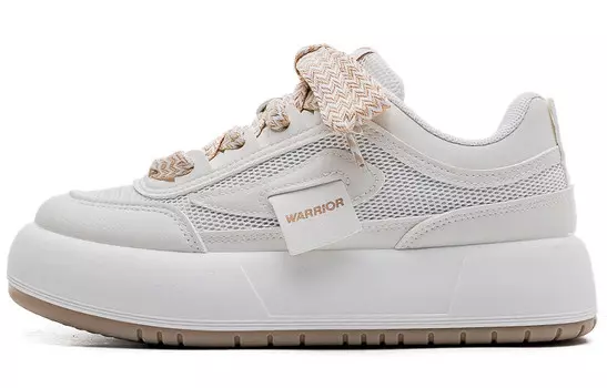 Кроссовки для скейтбординга женские, низкие, бежевые Warrior