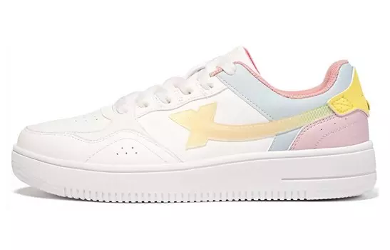 Кроссовки для скейтбординга женские, низкие, бежевые/желтые Xtep