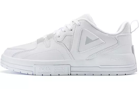 Кроссовки для скейтбординга женские, низкие, большие, белые/светло-серые Peak