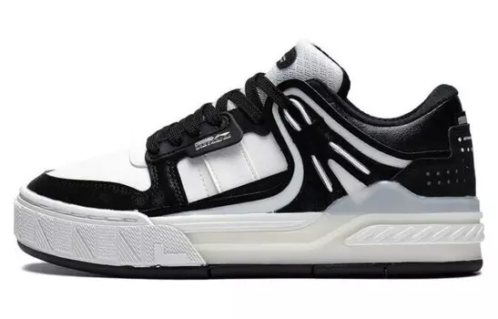 Кроссовки для скейтбординга женские, низкие, цвет: белоснежный/черный Lining