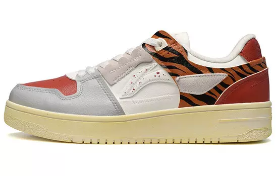 Кроссовки для скейтбординга женские низкие красные/белые/серые Lining