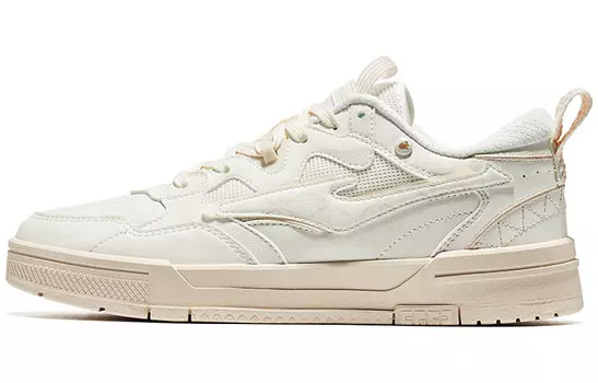 Кроссовки для скейтбординга женские низкие микрокристаллические белые/кремово-пепельные Erke