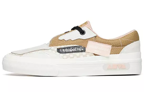 Кроссовки для скейтбординга женские низкие Muddust / Camel Yellow / Ivory White Anta