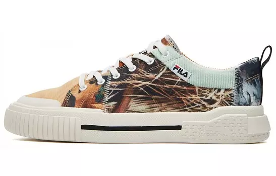 Кроссовки для скейтбординга женские, низкие, светло-зеленые/коричневые Fila Fusion