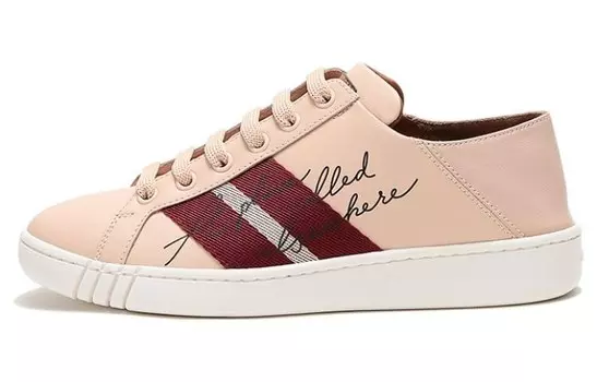 Кроссовки для скейтбординга женские, низкие, телесно-розовые Bally