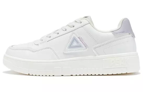 Кроссовки для скейтбординга женские с низким верхом белые/фиолетовые Peak