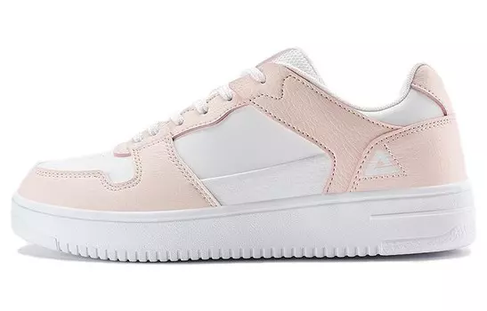 Кроссовки для скейтбординга женские с низким верхом белые/розовые Peak