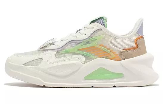 Кроссовки для скейтбординга женские с низким верхом белые/серые/зеленые 361°