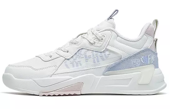 Кроссовки для скейтбординга женские с низким верхом, парусно-белые / сумеречно-синие / чисто-пудровые Xtep