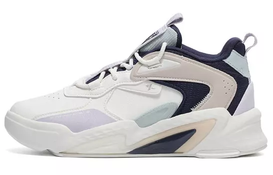 Кроссовки для скейтбординга женские с низким верхом белые/фиолетовые Xtep