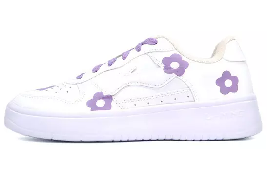 Кроссовки для скейтбординга женские с низким верхом белые/фиолетовые Lining