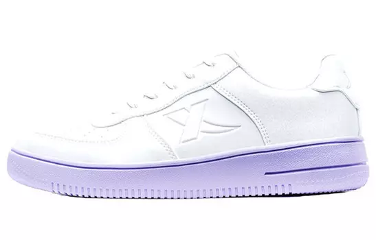 Кроссовки для скейтбординга женские с низким верхом белые/фиолетовые Xtep