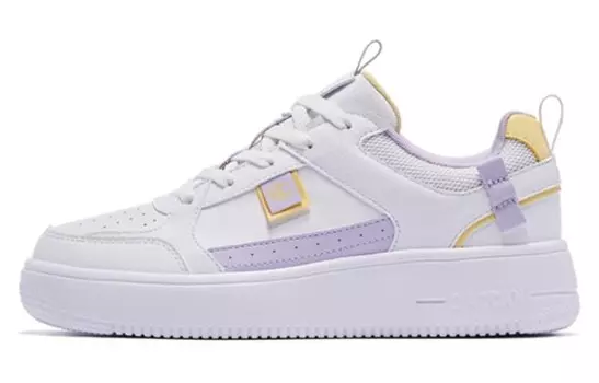 Кроссовки для скейтбординга женские с низким верхом белые/фиолетовые Qiaodan