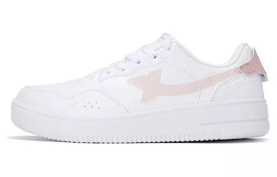 Кроссовки для скейтбординга женские с низким верхом белые/розовые Xtep